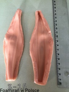 Mold silikonowy podwójny listek tulipana do zimnej porcelany  . Długość -17 cm 