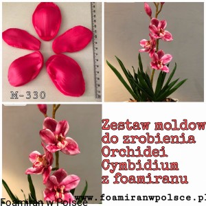 Zestaw moldow M-330 do zrobienia orchidei Cymbidium z foamiranu 