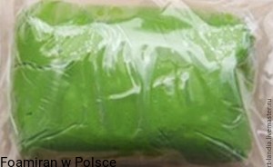 Zimna porcelana , kolor zielony . 100 g