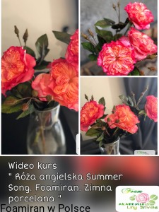 Wideo kurs „‚Roza angielska „ Summer Song”. Foamiran. Zimna porcelana „