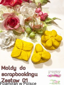 Zestaw moldow do zrobienia małych kwiatów, Zestaw 01 , do scrapbookingu