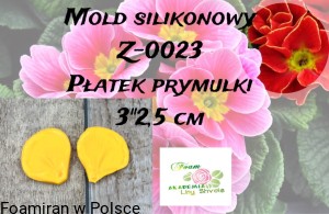 Mold silikonowy Z-0023  . platek  prymulki -3"2,5 cm cm 