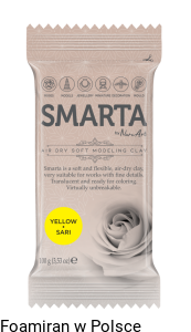 Zimna porcelana "Smarta' 100 g , kolor żółty
