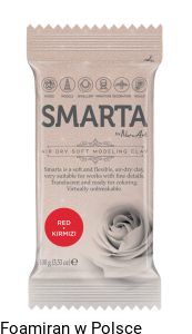Zimna porcelana "Smarta' 100 g , kolor czerwony
