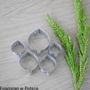 Wykrawacze (katery) do zimnej porcelany . Listki róży (rozmiar S).0075 