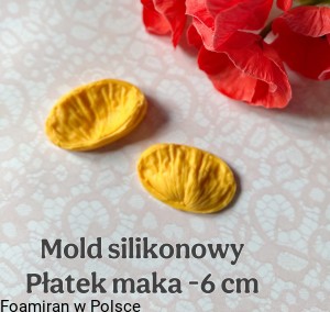 Mold silikonowy Z-0055 . Płatek maka 6,5'4 cm  