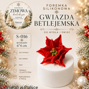 Forma silikonowa S-016 Gwiazda betlejemska mała