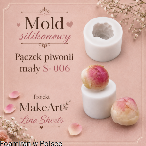 Forma silikonowa paczek piwonii mały S-006