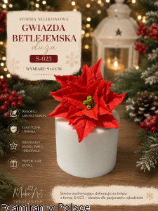 Forma silikonowa Gwiazda Betlejemska duża S-023 