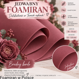 Foamiran jedwabny kolor bordo