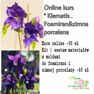 Online kurs „ Klematis .Foamiran&zimna porcelana”. Dostęp do kursu